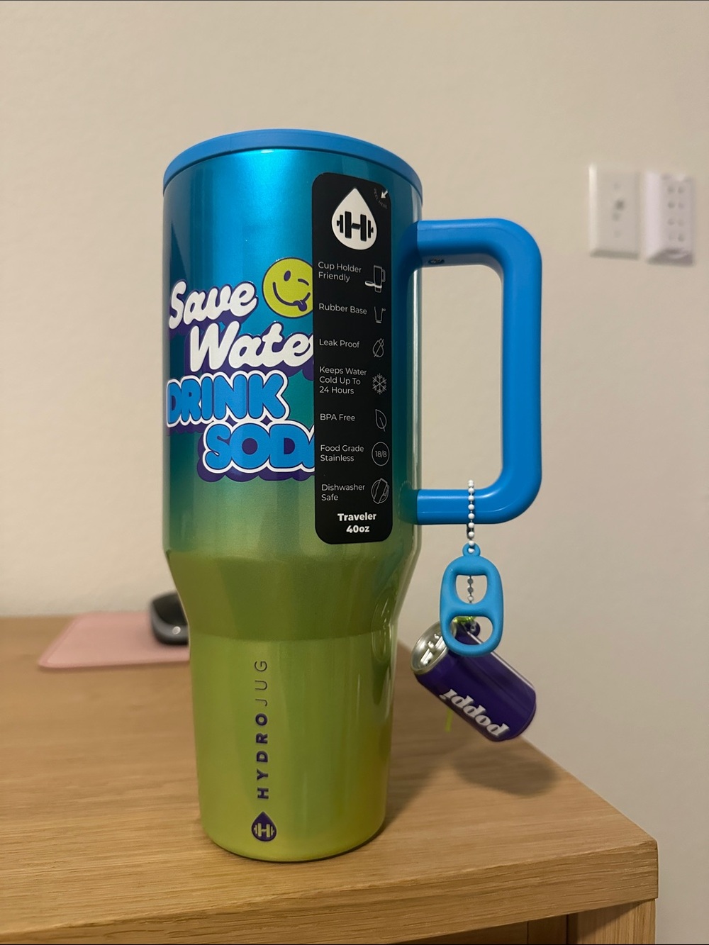 poppi HydroJug + Keychain NWT